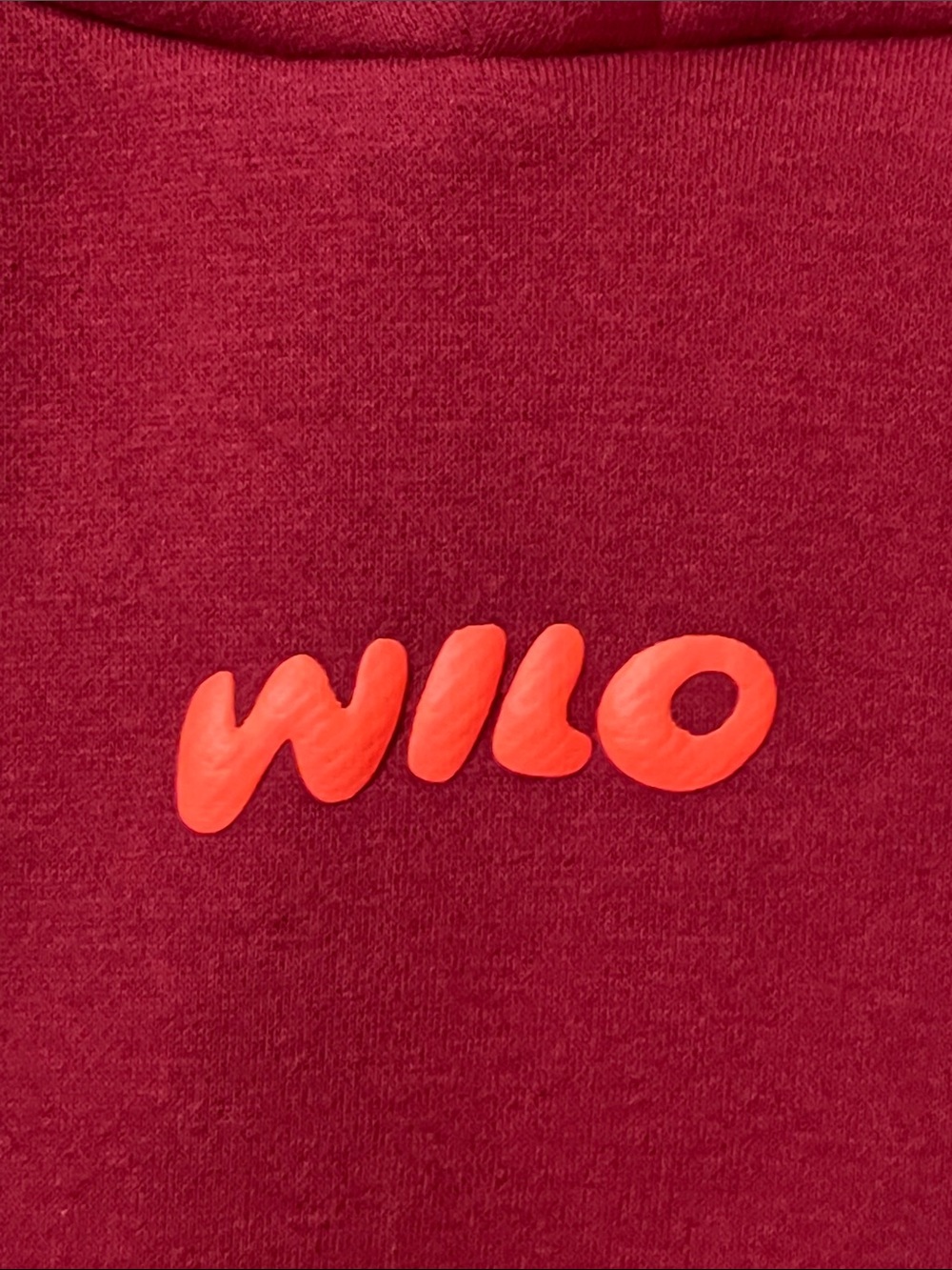 WILO WELLNESS CLUB Maroon Hoodie Sweatshirt
Puff print logo
SMALL - Picture 8 of 8
